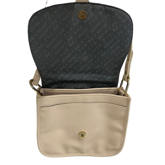 Olivia + Joy beige gold long crossbody handbag Purse - Faux Leather - boho - Picture 5 of 12